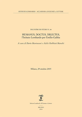 					Visualizza Humanus, doctus, dilectus, lâ€™Istituto Lombardo per Emilio Gabba
				